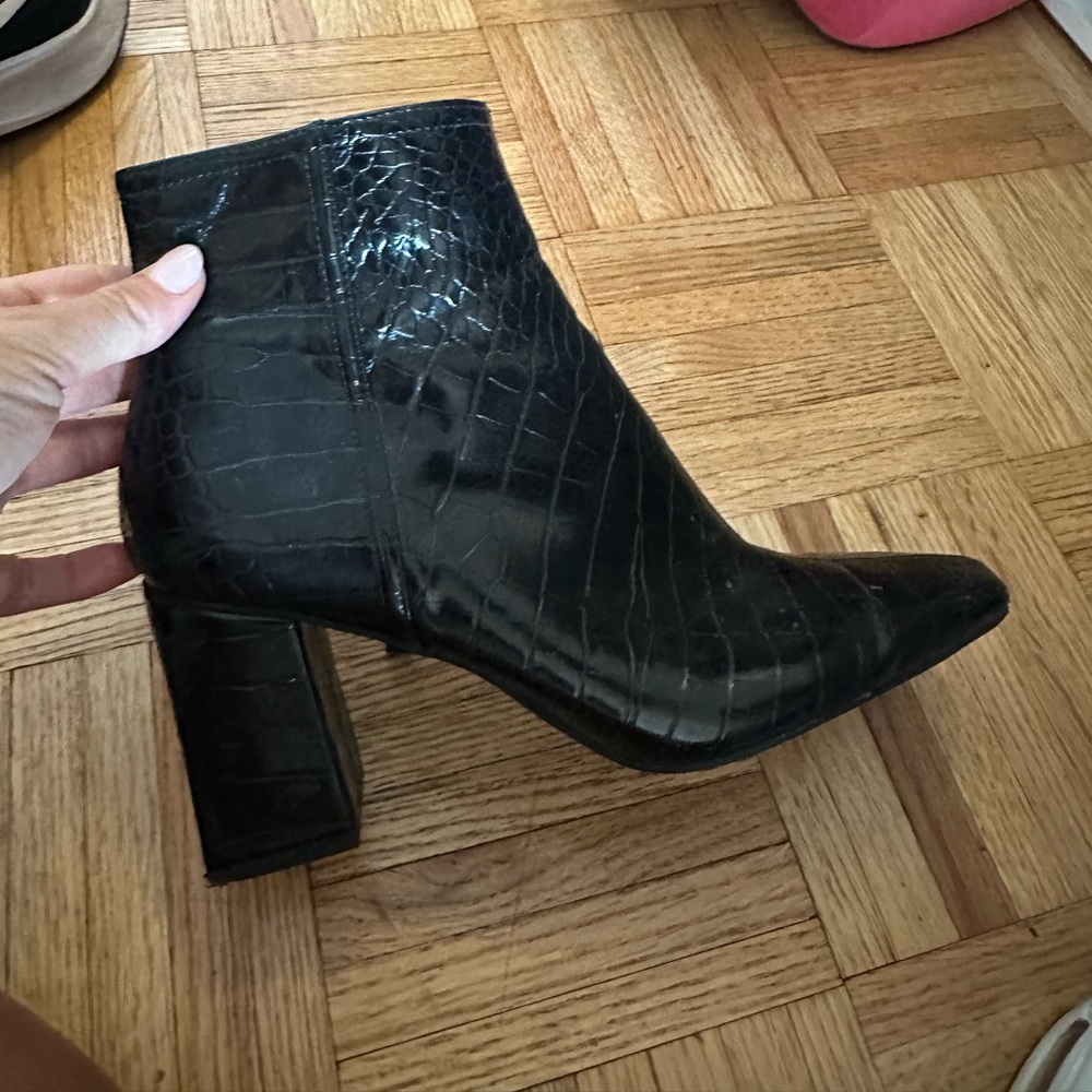 Zara patent leather look boots